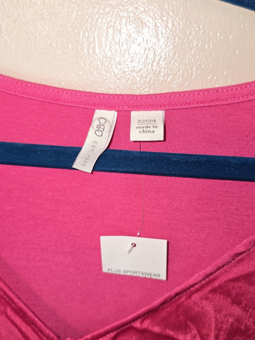 Cato Ruched Front Pink Plus Top - Picture 5 of 6